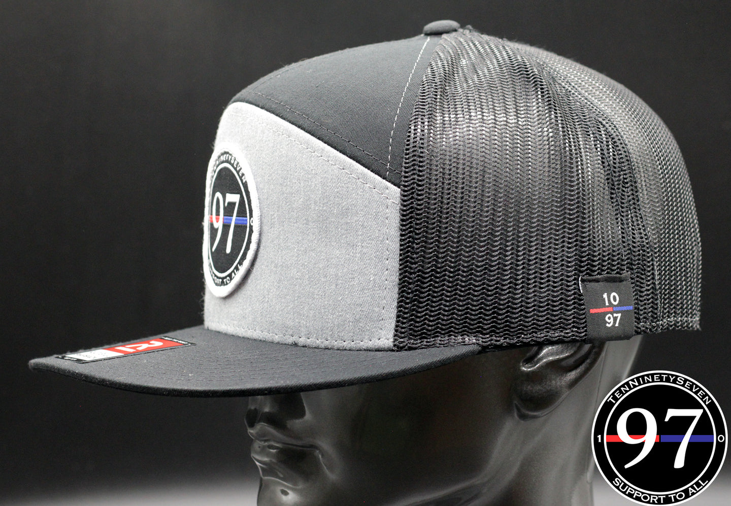 TenNinetySeven logo lid (7 panel)